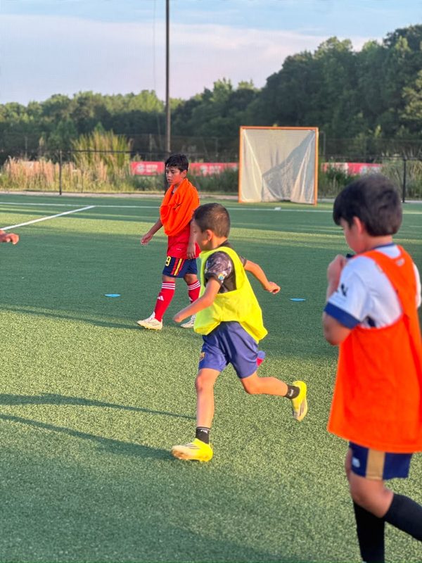 Youth players training in Charlotte